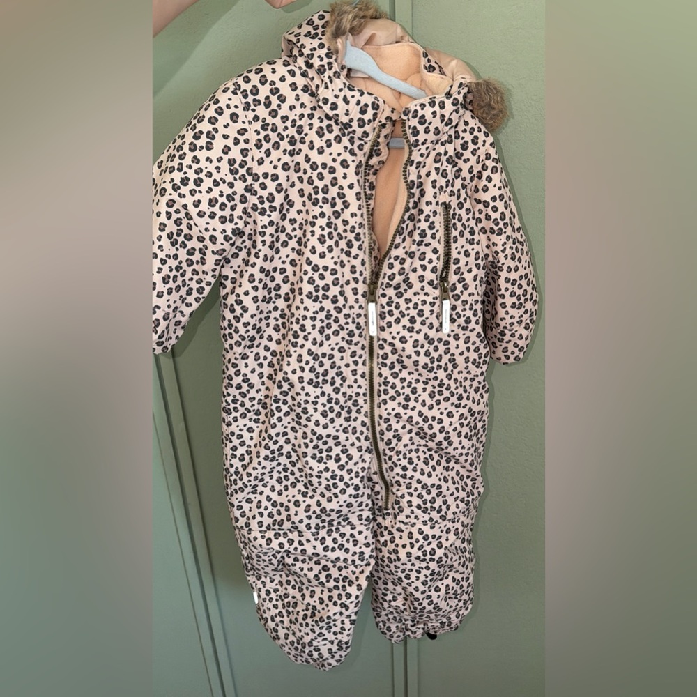 H&M Soft Beige Fleece snow suit